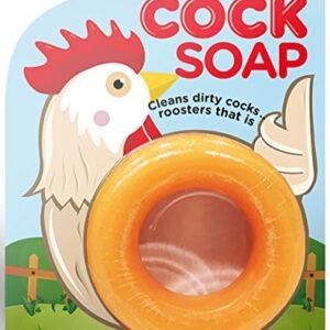 GearsOut Cock Soap - Barnyard Rooster Design - Novelty Rooster Soap - Lightly Scented - One Size Fits Most Men - Weener Kleener - Adult Gift Prank - Willy Washer Circle Soap