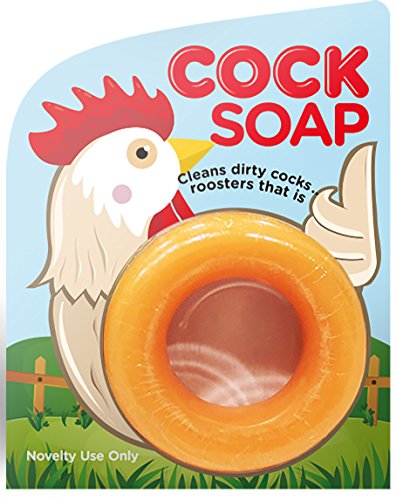 GearsOut Cock Soap - Barnyard Rooster Design - Novelty Rooster Soap - Lightly Scented - One Size Fits Most Men - Weener Kleener - Adult Gift Prank - Willy Washer Circle Soap