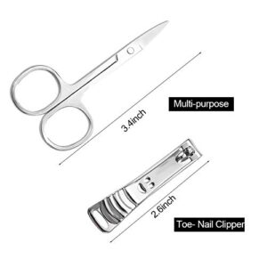 Nail Clipper Set, Manicure Pedicure Tools, 10 pcs Stainless Steel Nail Clipper Set Personal Care Beauty Kit for Men and Women with Portable Travel Case