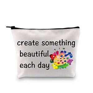mbmso artist makeup bag paint brush bag create something beautiful each day painter gifts painting lovers gifts (artist)