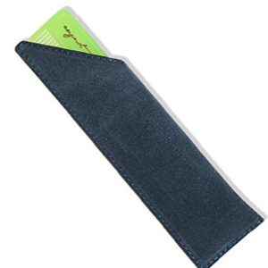 AUGUST GROOMING Vanity Comb in Lime with Navy Suede case