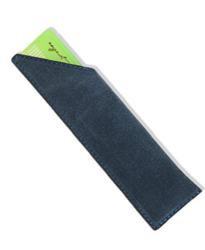 AUGUST GROOMING Vanity Comb in Lime with Navy Suede case