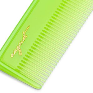 AUGUST GROOMING Vanity Comb in Lime with Navy Suede case