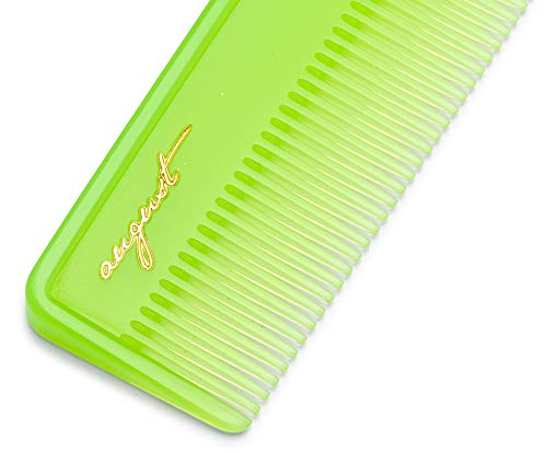 AUGUST GROOMING Vanity Comb in Lime with Navy Suede case