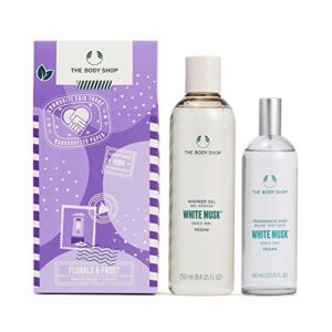 the body shop florals & frost white musk duo gift set – refreshing floral fragrance – vegan – 2 items