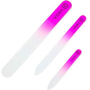 Nail Strengthener Care Set Of 3 Pink Color Ever Lasting Nail Art Manicure Crystal Glass Nail Files, Consistent Correct Usage Of Nail Files And Buffers Can Make Your Nail Hardener And Cleaner