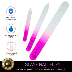 Nail Strengthener Care Set Of 3 Pink Color Ever Lasting Nail Art Manicure Crystal Glass Nail Files, Consistent Correct Usage Of Nail Files And Buffers Can Make Your Nail Hardener And Cleaner