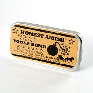 3 pack of licorice lip balm – yoder bomb by honest amish- all natural