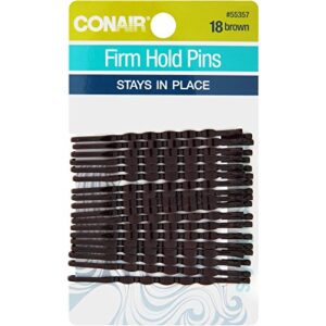 scunci 18 piece firm hold bobby pins brown, 0.3 ounce