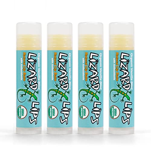 Lizard Lips USDA Certified Organic Lip Balm (Vanilla Mint)