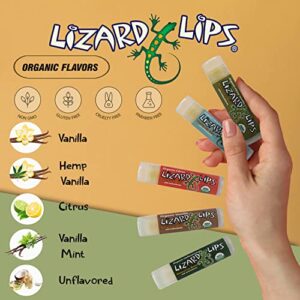 Lizard Lips USDA Certified Organic Lip Balm (Vanilla Mint)