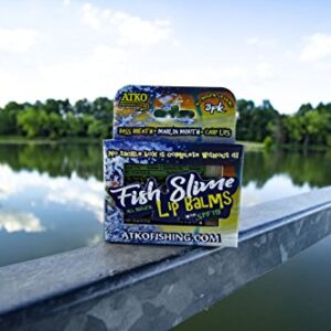 Atko Fish Slime Lip Balm-All Natural 3 Flavors-Carp Lips(unflavored), Bass Breath(Peppermint), Marlin Mouth(Citrus) (Fish Slime 3 Pack)