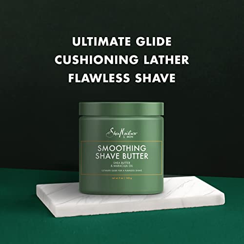 SheaMoisture Men, Beard Shaving Kit, Smoothing Shave Butter with Shea Butter 5 oz. Bundled with After Shave Care Restoring Cream 2 oz with Tea Tree Oil, Helps Prevent Razor Bumps & Irritation