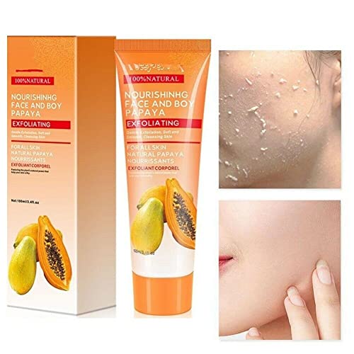 Papaya Deep Cleansing Scrub Peeling Gel Face Body Skin Moisturizing Face Cream.