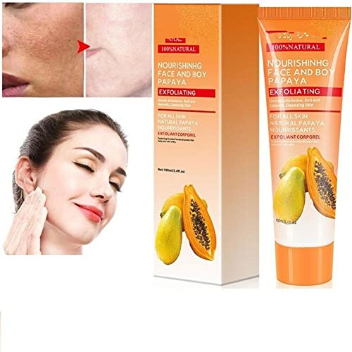 Papaya Deep Cleansing Scrub Peeling Gel Face Body Skin Moisturizing Face Cream.