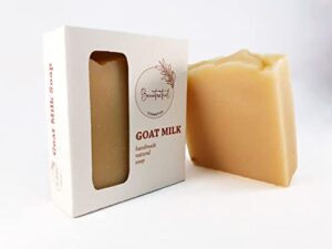 beautential cold processed handmade soap bar with a luxurious blend of all natural ingredients (goat milk)