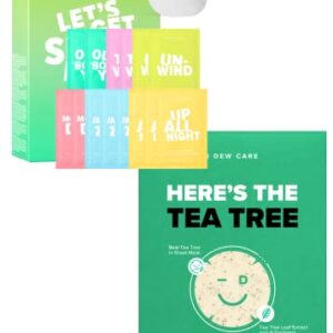 I DEW CARE Sheet Mask Pack - Let’s Get Sheet Faced + Tea Tree Sheet Mask - Here's The Tea Tree Bundle