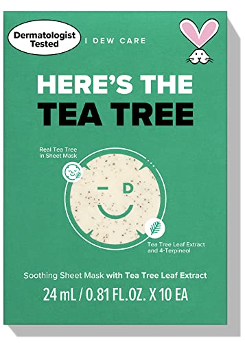 I DEW CARE Sheet Mask Pack - Let’s Get Sheet Faced + Tea Tree Sheet Mask - Here's The Tea Tree Bundle