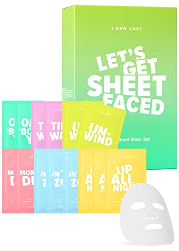 I DEW CARE Sheet Mask Pack - Let’s Get Sheet Faced + Tea Tree Sheet Mask - Here's The Tea Tree Bundle