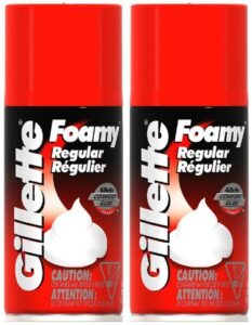 gillette foamy shaving cream, regular – 11 oz – 2 pk