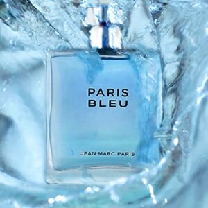 Jean Marc Paris Paris Bleu Homme Eau de Toilette Spray, 3.4 fl. oz., blue, Men's Cologne, Fresh Cologne, Notes of Bergamot, Lavender and Leather