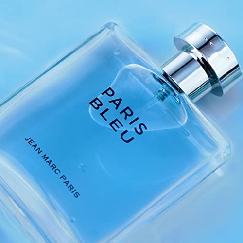 Jean Marc Paris Paris Bleu Homme Eau de Toilette Spray, 3.4 fl. oz., blue, Men's Cologne, Fresh Cologne, Notes of Bergamot, Lavender and Leather