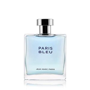 Jean Marc Paris Paris Bleu Homme Eau de Toilette Spray, 3.4 fl. oz., blue, Men's Cologne, Fresh Cologne, Notes of Bergamot, Lavender and Leather