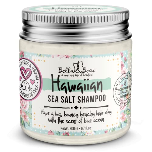 Bella & Bear Hawaiian Sea Salt Volumizing Shampoo, Exfoliating, Cruelty Free, Ocean Scent, Bulk 6.7oz - 12 Pack