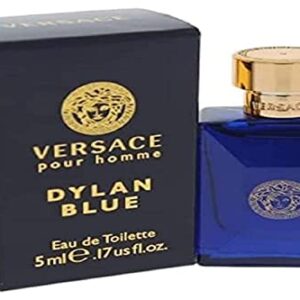 Versace Dylan Blue Mini Eau de Toilette Splash for Men, 0.17 Ounce