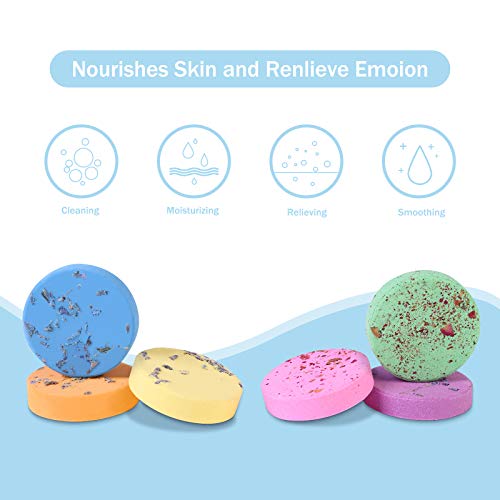 Bathroom Decor Shower Steamers Bath Bombs Aromatherapy Shower Bombs with Essential Oils for Relaxation, Stress Relief Set of 6Pcs Shower Tablets Bridal Shower Decorations Great Spa Gifts for Women