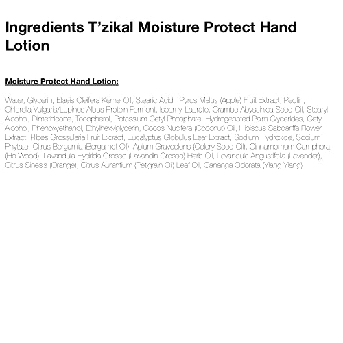 T'zikal Moisture Protect Hand Lotion (travel size) with Ojon Oil - for Itchy Hands and Dry Cracked Hands - Paraben Free Moisturizing Lavender Scented Mini Hand Lotion for Dry Hands & Sensitive Hands.