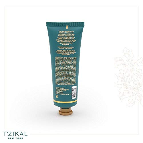 T'zikal Moisture Protect Hand Lotion (travel size) with Ojon Oil - for Itchy Hands and Dry Cracked Hands - Paraben Free Moisturizing Lavender Scented Mini Hand Lotion for Dry Hands & Sensitive Hands.