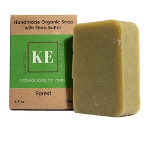men’s bar soap – forest moisturizing natural organic shea butter soap for men – handmade