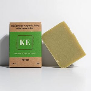 Men's Bar Soap – FOREST Moisturizing Natural Organic Shea Butter Soap for Men - Handmade