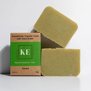 Men's Bar Soap – FOREST Moisturizing Natural Organic Shea Butter Soap for Men - Handmade