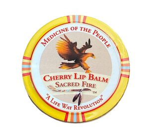 3 tins of navajo medicine of the people cherry lip balm – sacred fire – 0.75 oz each – christmas stocking stuffer – powwow