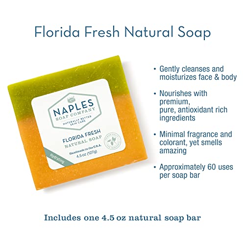 Naples Soap Company Cult Classics Collection Gift Set – Natural Soap, Body Butter, Sea Salt Scrub, Shampoo and Conditioner Bars – Eco-Friendly, Cruelty-Free, No Parabens or Silicones – Florida Fresh