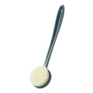 ingvy dry brushing body brush shower brush long handle for shower soft and firm bath body scrub brush for men women showering scrubber exfoliation (color : blue)
