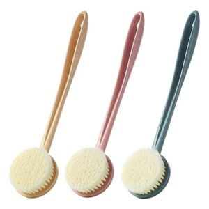 INGVY Dry Brushing Body Brush Shower Brush Long Handle for Shower Soft and Firm Bath Body Scrub Brush for Men Women Showering Scrubber Exfoliation (Color : Blue)