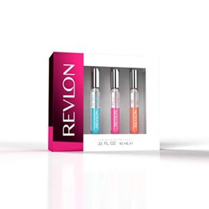 revlon 3 piece rollerball coffret, fragrance for women, featuring megan thee stallion and sofia carson, 0.33 oz