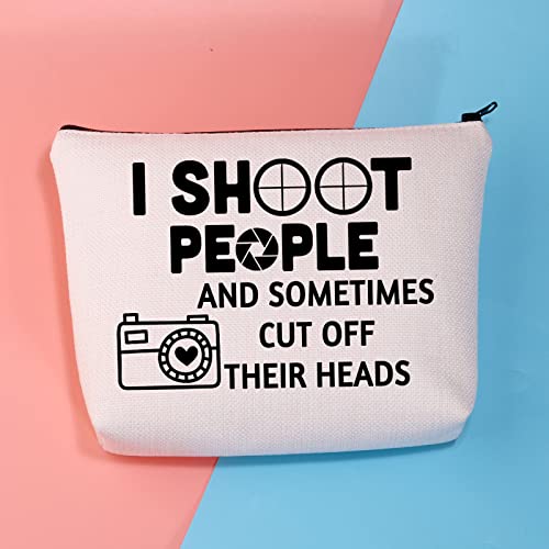 BDPWSS Photographer Makeup Bag I Shoot People And Sometimes Cut Off Their Heads Funny Photography Gift For Camera Lover (Sometimes cut off)