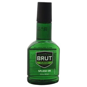 brut splash-on classic scent for men, 3.5 oz