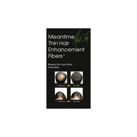 Meantime Thin Hair Enhancement Fibers (Dark Brown): Pliable Hair Enhancement Product for Receding Hairline & Overall Thinning - Thickens & Cover Maximum Areas, Makes Thin Hair Thick. Quick