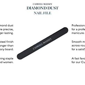 Caswell-Massey Diamond Nail File, Professional Washable Nail Buffer Crafted From Polished Steel, Durable & Long-Lasting, Pre-Polish Care, 7 In