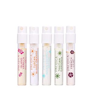 Pacifica Beauty, Wanderlust Spray Perfume Trial Set, Featuring Island Vanilla Mini, 5 Scents, Fragrance Sampler Gift Set, Natural + Essential Oils, Clean, Vegan + Cruelty Free