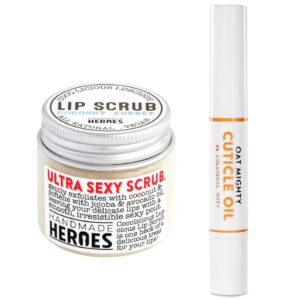 save 20% – handmade heroes lip scrub and cuticle oil pen bundle