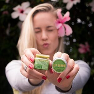 Save 20% - Handmade Heroes Plumping Bakuchiol Lip Mask and Green Tea Lip Scrub Bundle - Clean Sustainable Skincare Lip Exfoliator and Lip Treatment - Matcha Latte & Bakuchiol