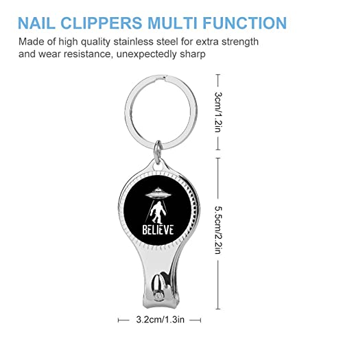 Bigfoot UFO Nail Clippers Fingernail Cutter Multifunction Nail Trimmer with Beer Bottle Opener