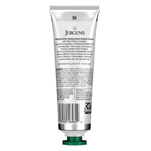 Jergens Ultra Healing Hand & Body Cream for Dry Skin, 3.4 Ounces, Formulated with Vitamins C, E & B5 plus Plant Protein Complex, for Extra Dry Skin Relief