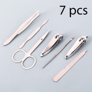 7pcs Nail Clippers, Manicure Set Pedicure Kit Stainless Steel Nail Clipper Set,Professiona Nail Kit for Pedicure & Manicure with PU Leather Case